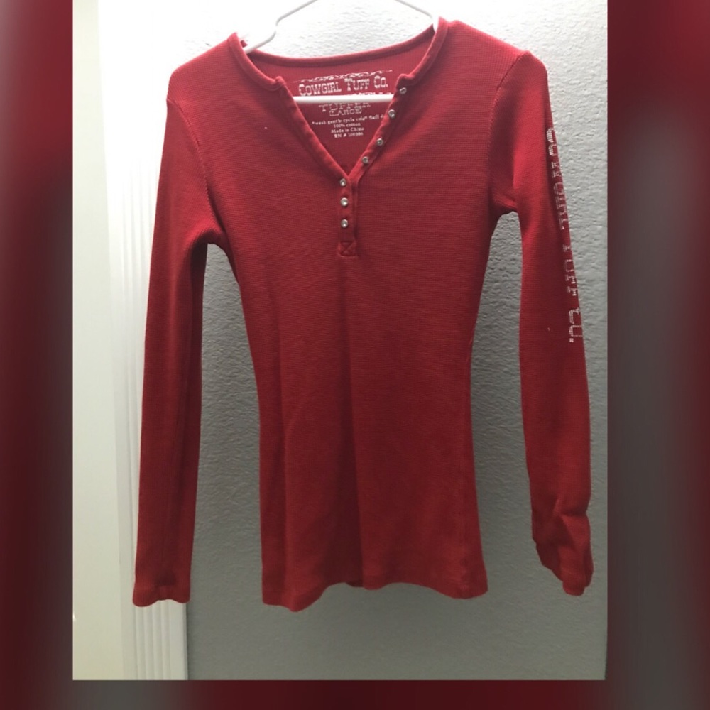 Embellished cowgirl tuff shirt